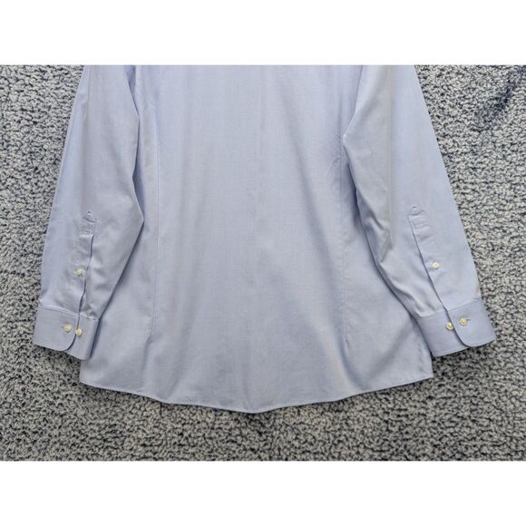 Brooks Brothers Milano Fit Oxford Dress Shirt Mens Size 16 2/3 Button Down Blue - Picture 7 of 11